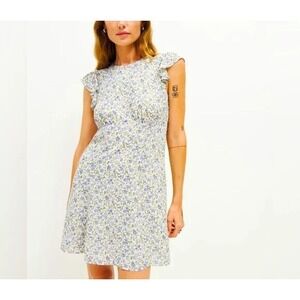 Reformation Idalia Dress Womens 12 Floral White Feminine Dainty Wedding Cottage